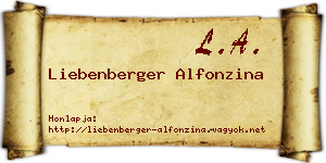 Liebenberger Alfonzina névjegykártya